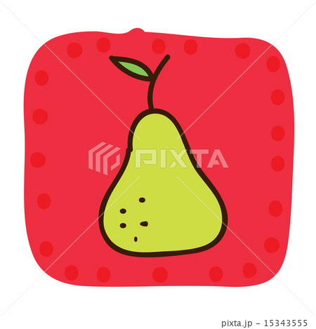 pear desig over red background vector illustration 15343555
