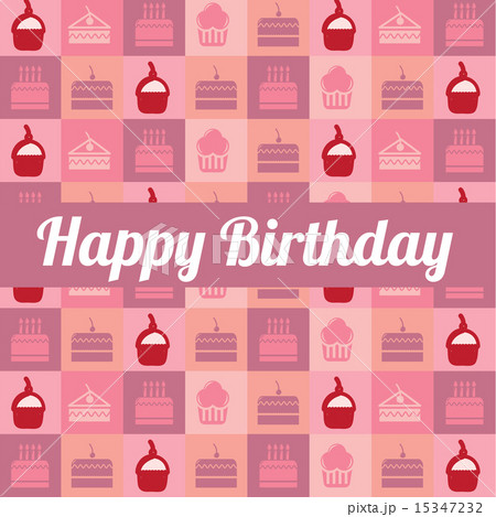 Birthday design over pink background vector...のイラスト素材 [15347232] - PIXTA