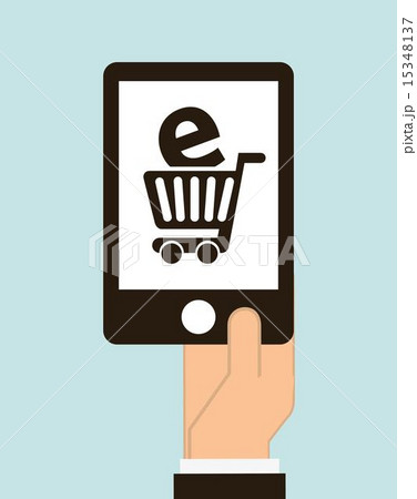 e-commerce design over blue background vector illustration 15348137