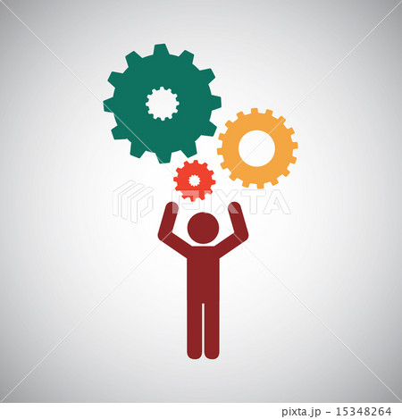 gears design over gray background vector illustration 15348264