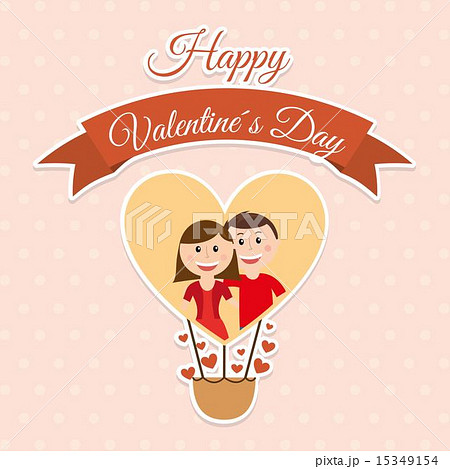 valentines day over dotted background vector illustration 15349154