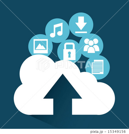 cloud computing over blue background vector illustration 15349156