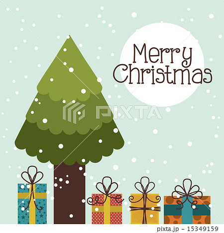 christmas design over sky background vector illustration 15349159