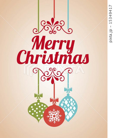 merry christmas over pink background vector illustration 15349417
