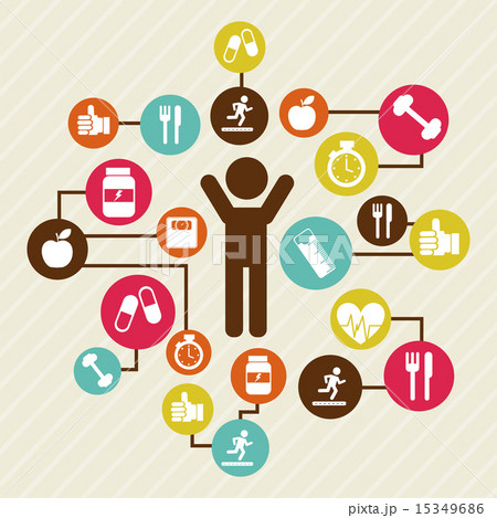 lose weight over pink background vector illustration 15349686