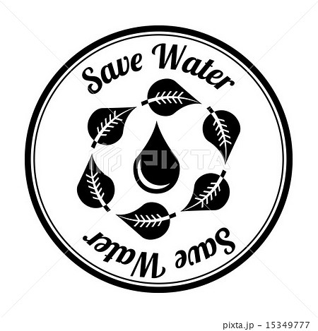 save water over white background vector illustration 15349777