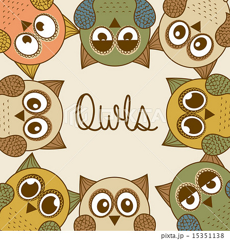 owl design over white background vector illustration 15351138