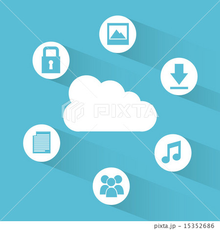 cloud computing over blue background vector illustration cloud computing over blue background vector illustration 15352686