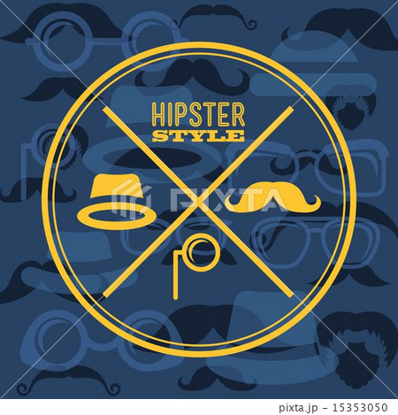 hipster design over blue background vector illustration hipster design over blue background vector illustration 15353050