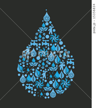 water design over black background vector illustration 15356834