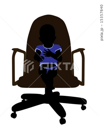 Male Baby Sitting In A Chair Illustration Silhouette 15357640