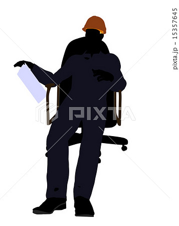 Male Construction Worker Illustration Silhouette 15357645