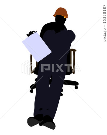 Male Construction Worker Illustration Silhouette 15358187