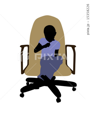 African American Boy Sitting On A Chair Illustration Silhouette African American Boy Sitting On A Chair Illustration Silhouette 15358226