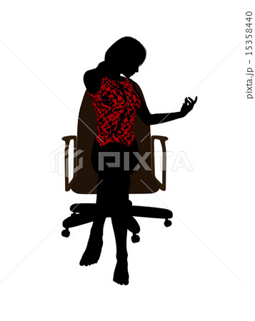 Female In A Swimsuit Sitting In A Chair Silhouette 15358440