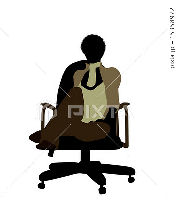 Female African American Office Illustration Silhouette 15358972