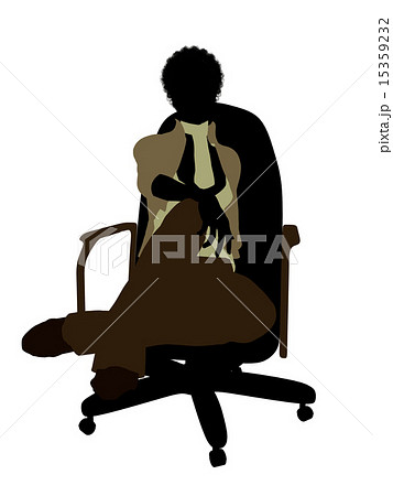 Female African American Office Illustration Silhouette 15359232