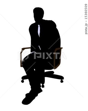 Male Wearing A Business Suit Sitting In A Chair Silhouette 15360509