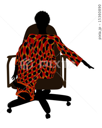African American Woman Pajama Silhouette 15360890