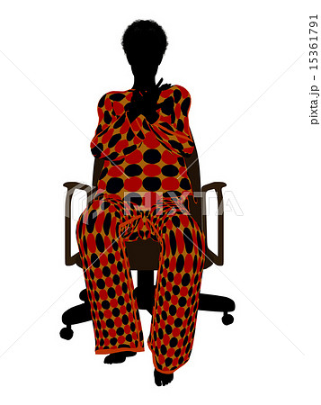African American Woman Pajama Silhouette African American Woman Pajama Silhouette 15361791