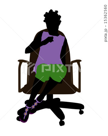 African American Female Teen Silhouette 15362560