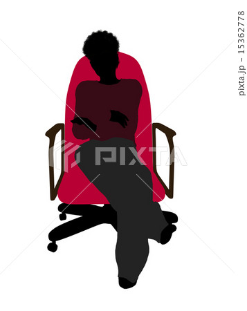 African American Male Teen Silhouette 15362778