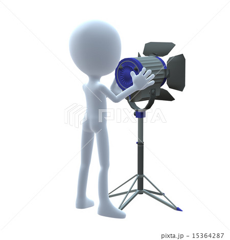 3D Guy Wtih Movie Lighting 3D Guy Wtih Movie Lighting 15364287