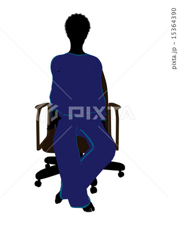 African American Woman Pajama Silhouette African American Woman Pajama Silhouette 15364390