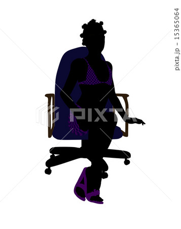 African American Teen Swimsuit Silhouette 15365064