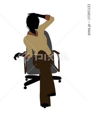 Female Executive Sitting On An Office Chair Illustration Silhoue Female Executive Sitting On An Office Chair Illustration Silhoue 15365132