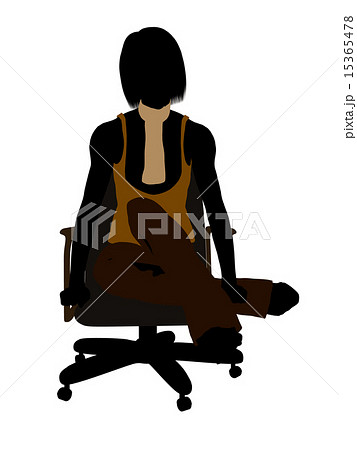 Business Woman Sitting In A Chair Silhouette Business Woman Sitting In A Chair Silhouette 15365478