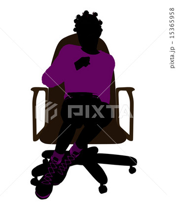 African American Female Teen Silhouette 15365958