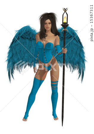 Baby Blue Winged Angel With Dark Hair Baby Blue Winged Angel With Dark Hair 15367311