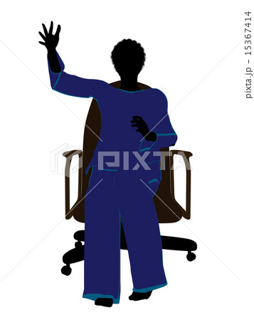 African American Woman Pajama Silhouette African American Woman Pajama Silhouette 15367414