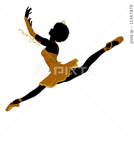 African American Ballerina Illustration Silhouette African American Ballerina Illustration Silhouette 15367879