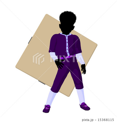 African American Teen Baseball Player Illustration African American Teen Baseball Player Illustration 15368115