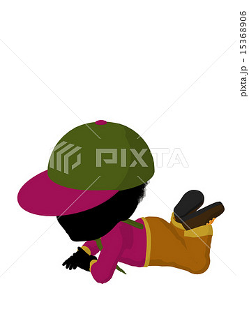 Little African American Outdoor Girl Illustration Silhouette Little African American Outdoor Girl Illustration Silhouette 15368906