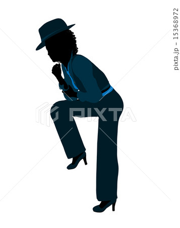 African American Female Jazz Dancer Silhouette African American Female Jazz Dancer Silhouette 15368972