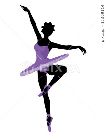 African American Ballerina Illustration Silhouette African American Ballerina Illustration Silhouette 15369114