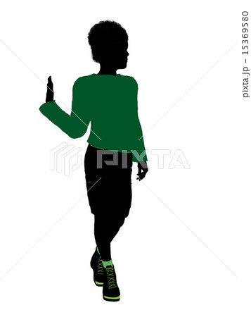 African American Male Teenager Illustration Silhouette African American Male Teenager Illustration Silhouette 15369580