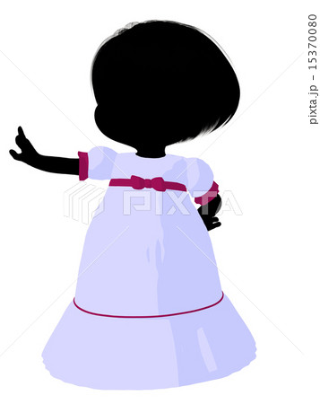 Little Romance Girl Illustration Silhouette Little Romance Girl Illustration Silhouette 15370080