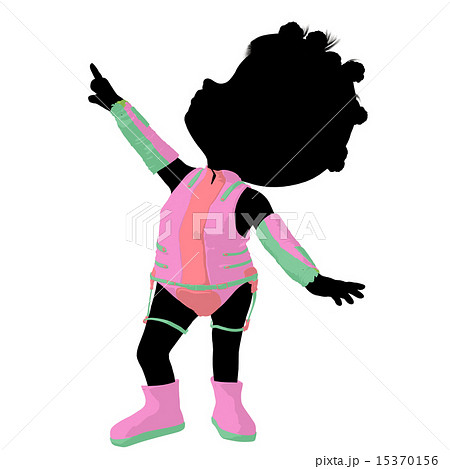 Little African American Sci Fi Girl Illustration Silhouette Little African American Sci Fi Girl Illustration Silhouette 15370156