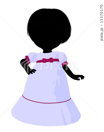Little Romance Girl Illustration Silhouette Little Romance Girl Illustration Silhouette 15370170