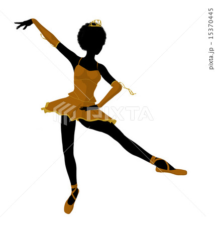 African American Ballerina Illustration Silhouette African American Ballerina Illustration Silhouette 15370445