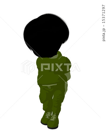 Little Football Girl Illustration Silhouette 15371297