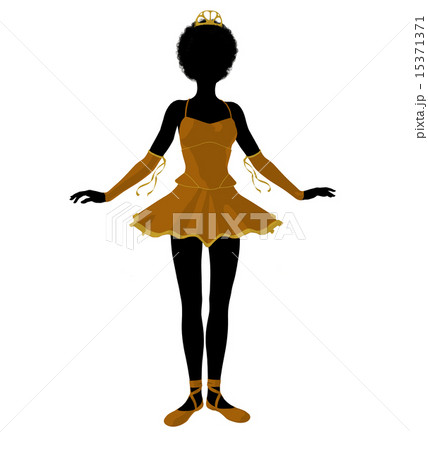 African American Ballerina Illustration Silhouette African American Ballerina Illustration Silhouette 15371371