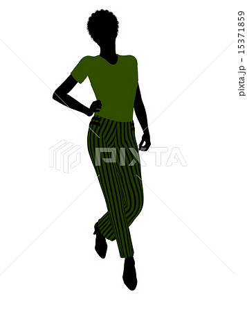 African American Female Office Illustration Silhouette African American Female Office Illustration Silhouette 15371859