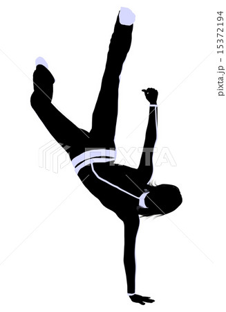 Female Urban Dance Illustration Silhouette 15372194