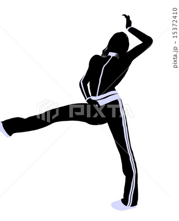 Female Urban Dance Illustration Silhouette Female Urban Dance Illustration Silhouette 15372410