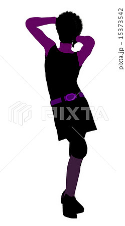 African American Go Go Dancer Illustration Silhouette 15373542